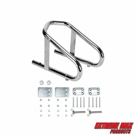 EXTREME MAX Extreme Max 5001.5763 Deluxe Chrome Motorcycle Wheel Chock - 5.5" Wide 5001.5763